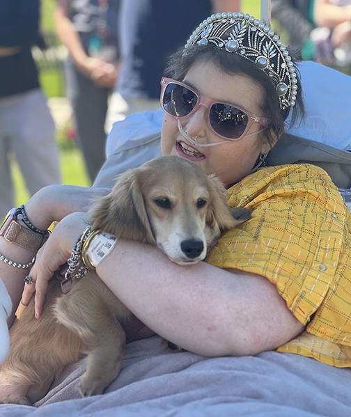Julia and Buster at Picnic 