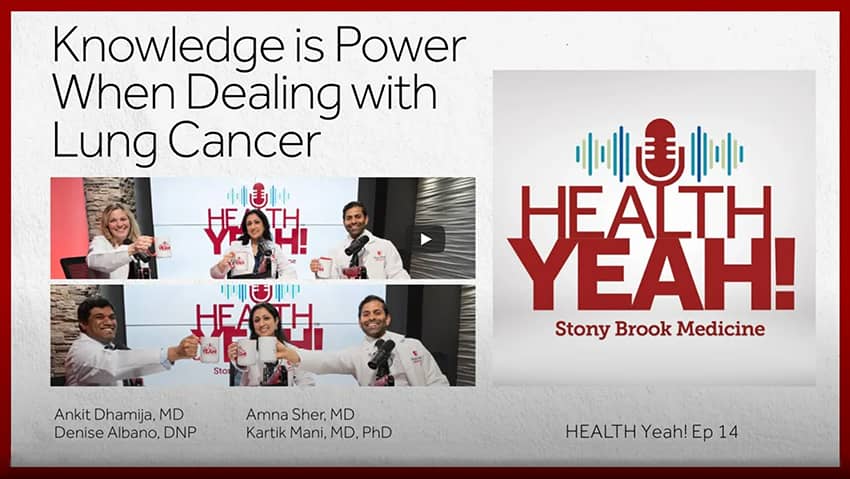 Ankit Dhamija, MD, Denise Albano, DNP, Amna Sher, MD and Kartik Mani, MD, PhD, have an informative discussion about lung cancer