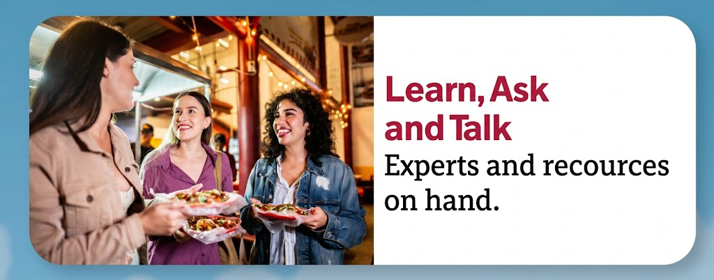 Learn, Ask, Talk