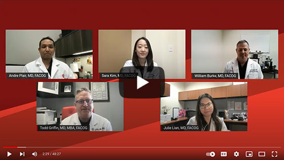 Video with five doctors discussing Minimally Invasive Surgery