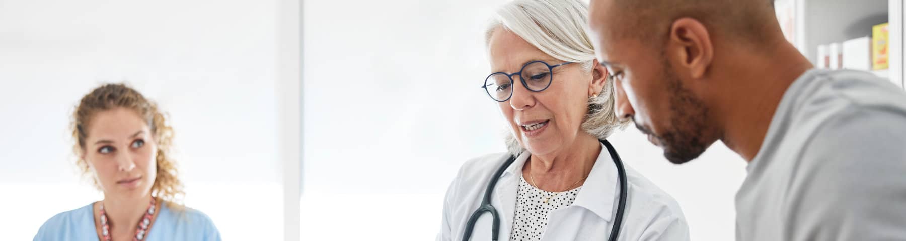 Doctor reviewing results with patient